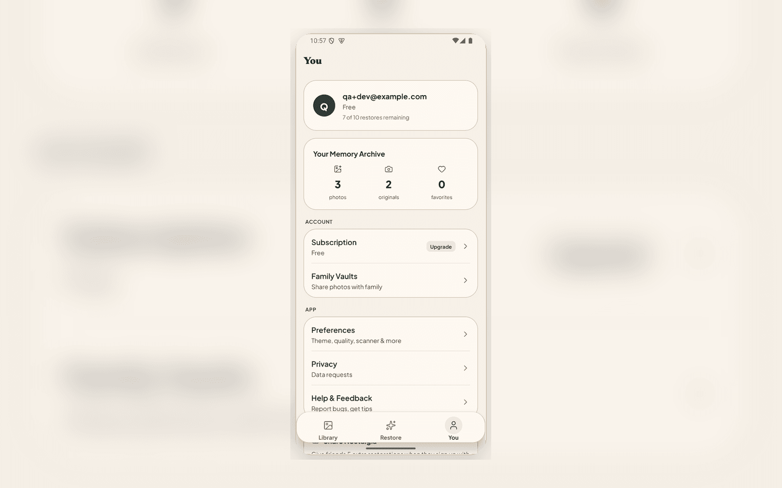 Person detail page with a Create memorial vault action surfaced